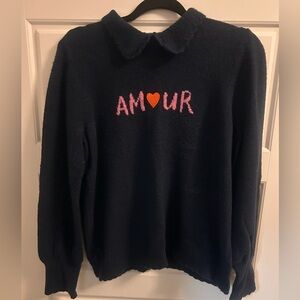 Navy 'Amour' Sweater